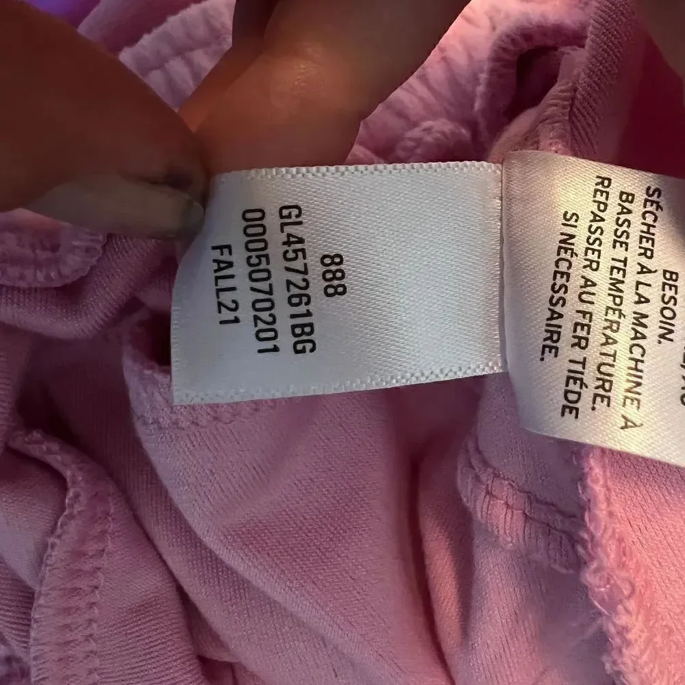 Zella Pink Velour Sweat Lounge Pants for Girls size L